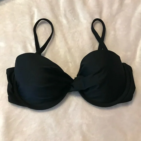 Abercrombie & Fitch Underwire Bikini Top Black Size 34C - Picture 2 of 6